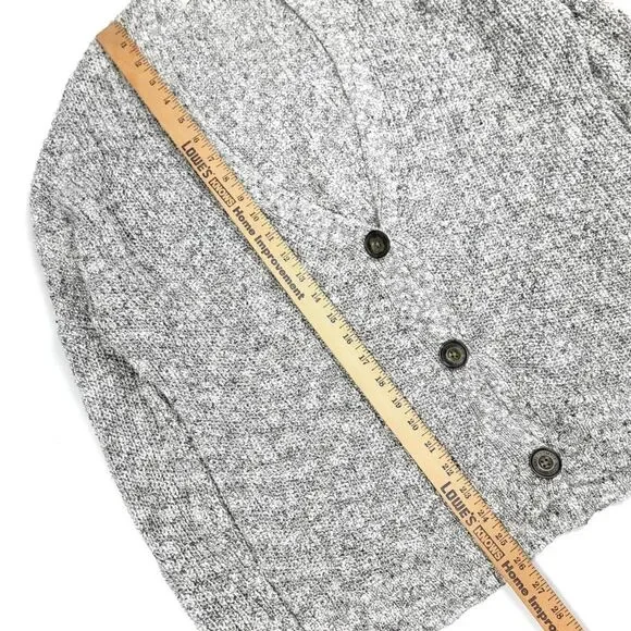 ABERCROMBIE Oversized Button Down Grandpa Cardigan Sweater Marled Gray Womens - Picture 3 of 10